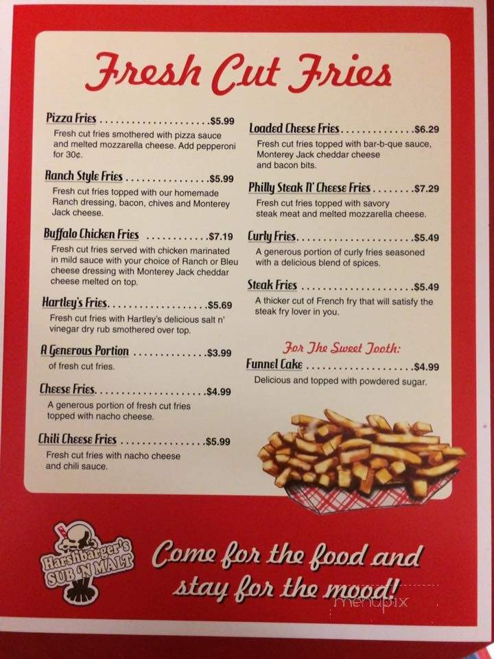 Harshbarger's Sub N' Malt - McVeytown, PA menu_pic
