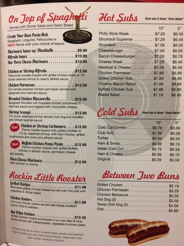 Harshbarger's Sub N' Malt - McVeytown, PA menu_pic