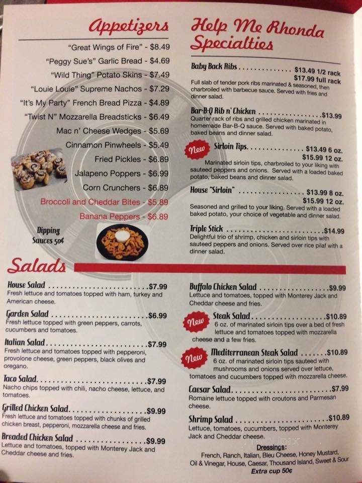 Harshbarger's Sub N' Malt - McVeytown, PA menu_pic