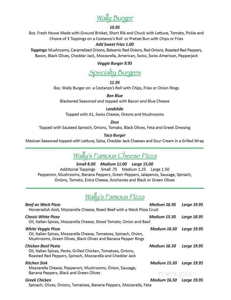 Wallenwein's Hotel - East Aurora, NY menu_pic