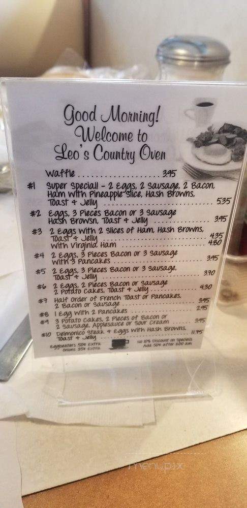 Leo's Country Oven - Madison Heights, MI menu_pic