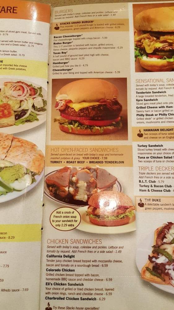 Stacks Pancake House - New Castle, IN menu_pic