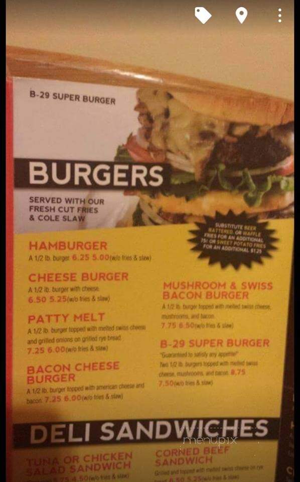 Flight Deck - Reynoldsville, PA menu_pic