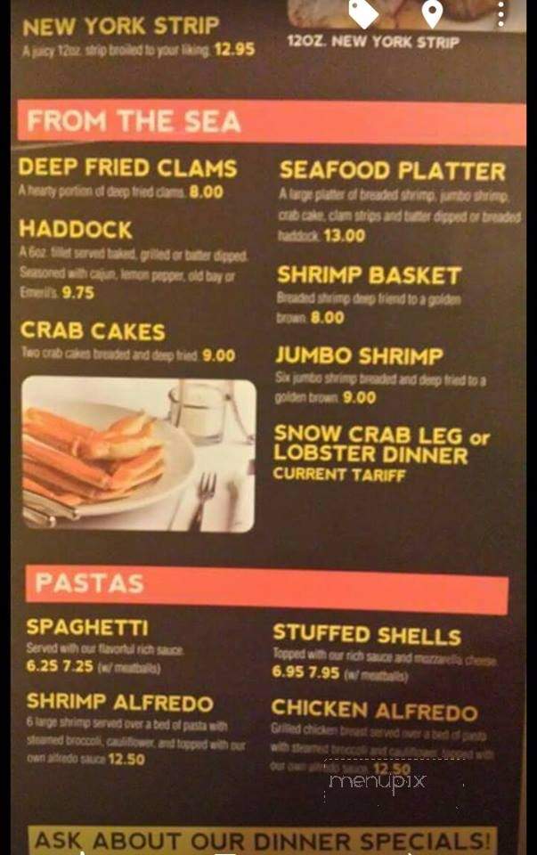 Flight Deck - Reynoldsville, PA menu_pic