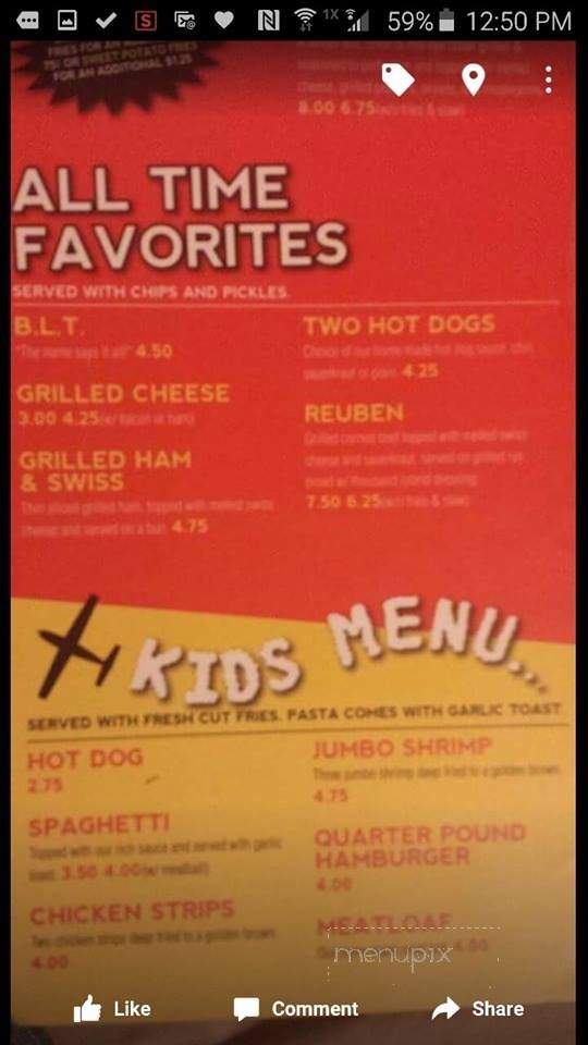 Flight Deck - Reynoldsville, PA menu_pic