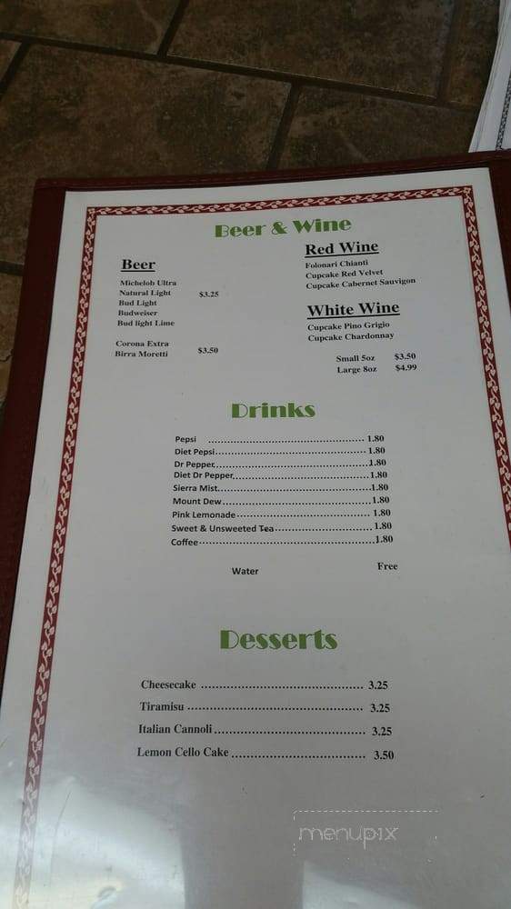 Luigi's Pizza - Graham, NC menu_pic