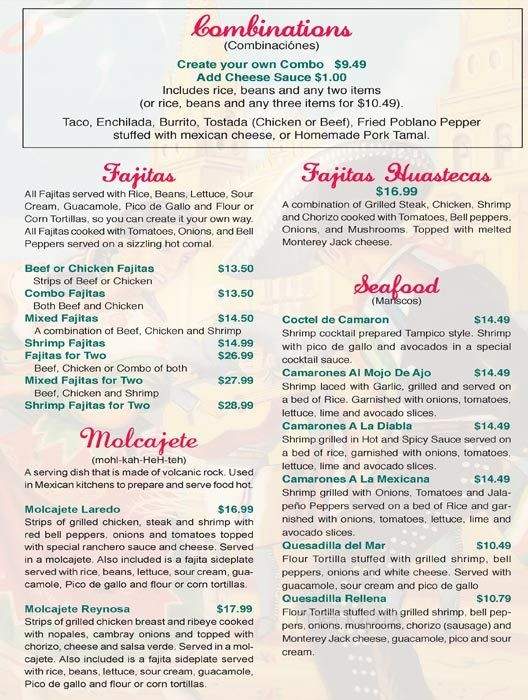 Fiesta Linda - Monroe, LA menu_pic