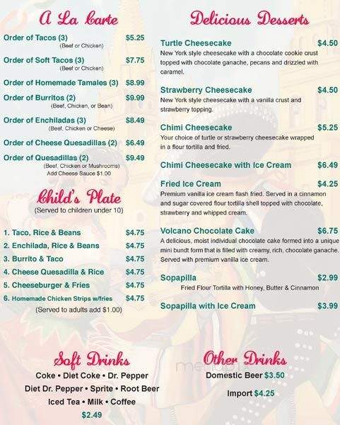 Fiesta Linda - Monroe, LA menu_pic