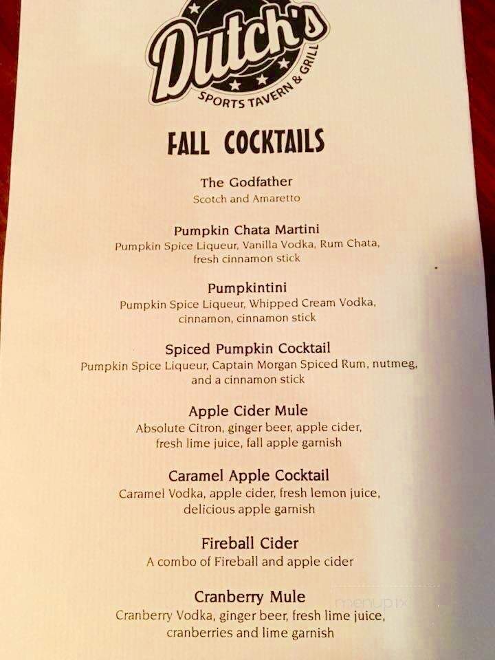 Dutch's Tavern - Rock Hill, NY menu_pic
