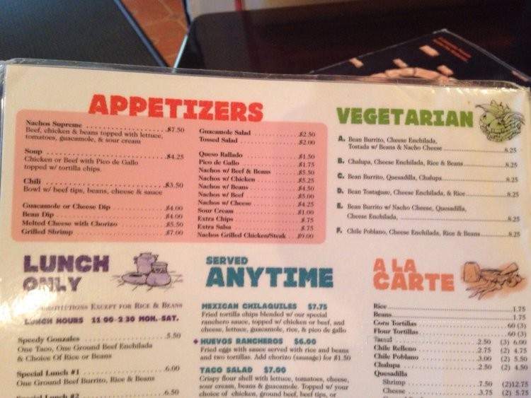 El Fogon Mexican Grill - Akron, OH menu_pic