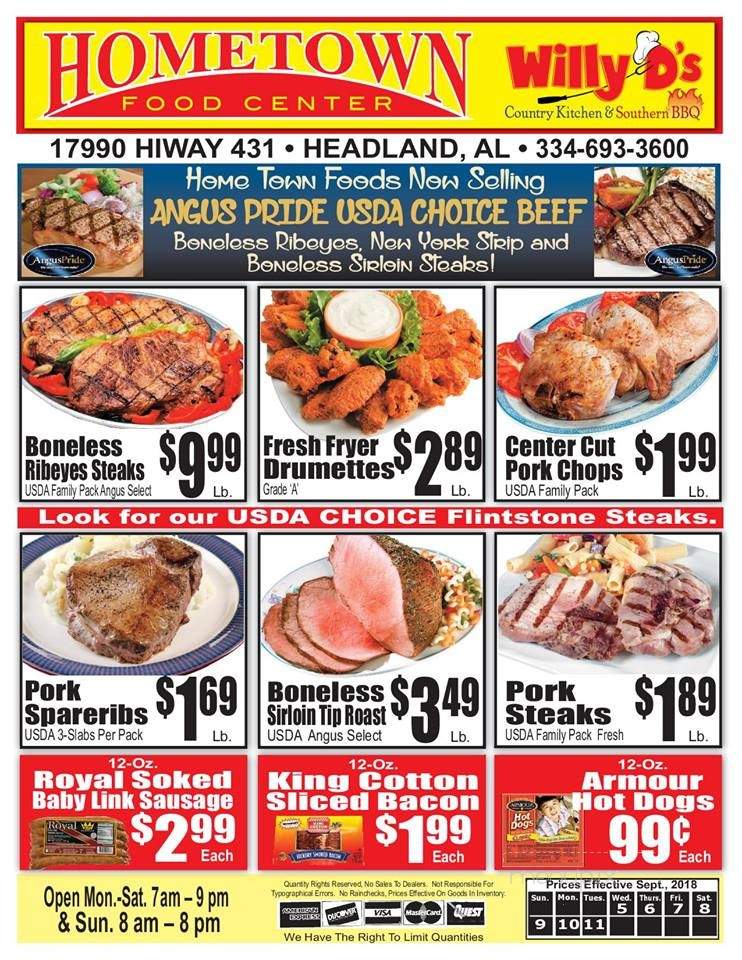 Willy D's - Headland, AL menu_pic