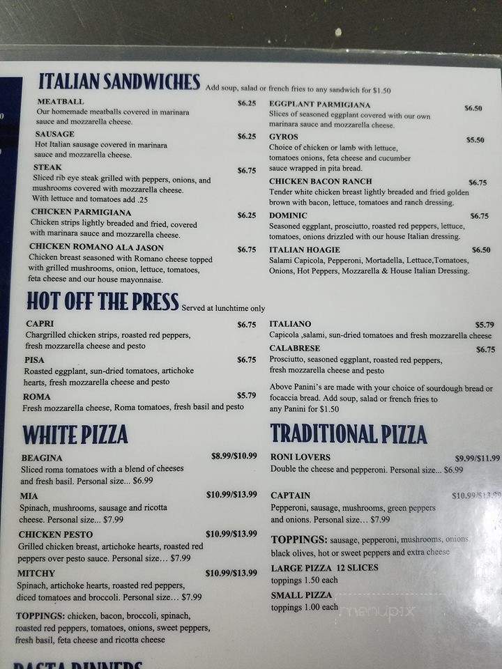 Menu of Nico Luciano's in Ellwood City, PA 16117