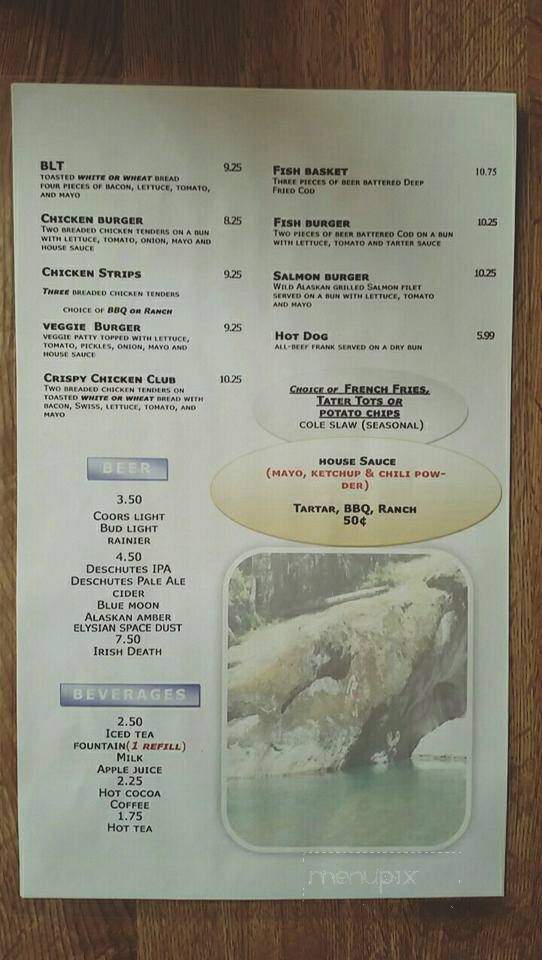 Cliff Droppers - Packwood, WA menu_pic