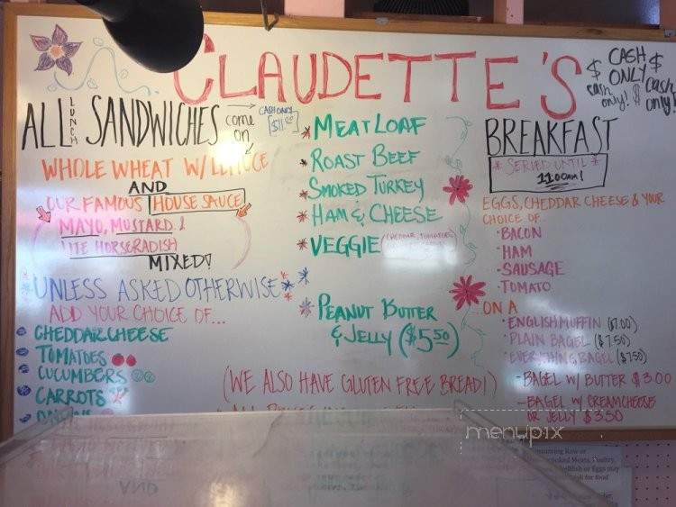 Claudette's Catering - Siasconset, MA menu_pic