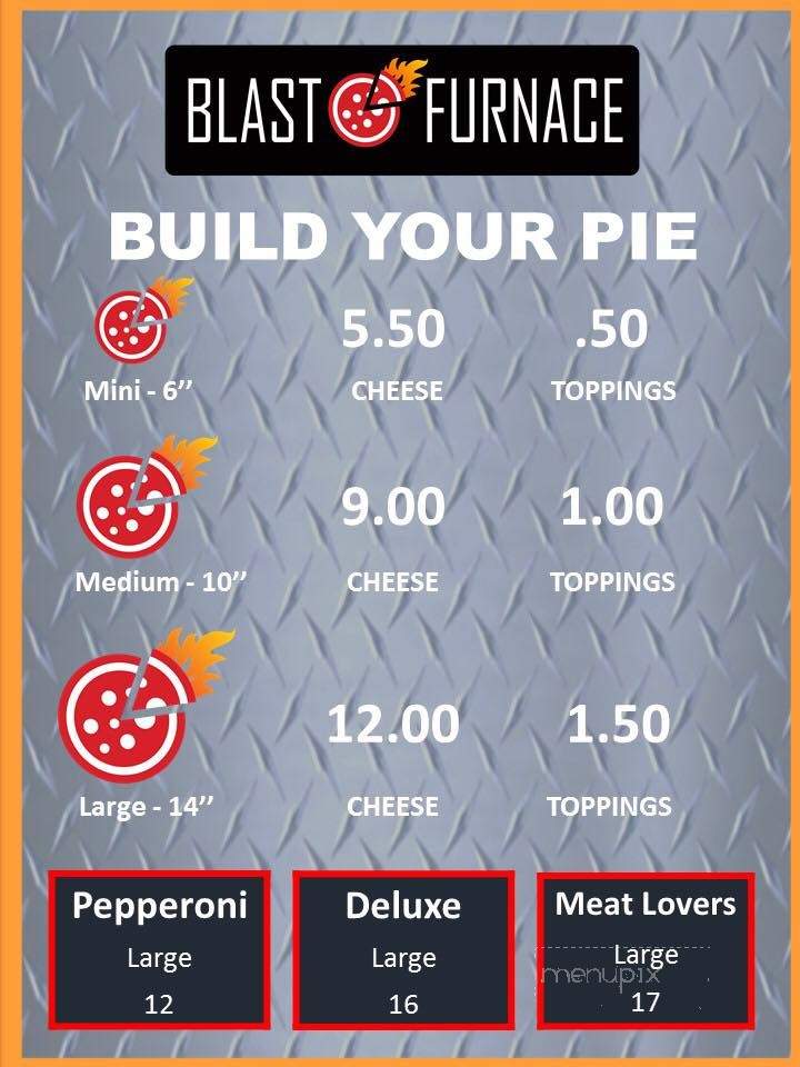Blast Furnace Pizza - Middletown, OH menu_pic