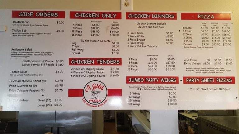 A Gild Pizza - Kent, OH menu_pic