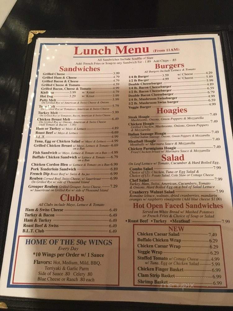 Frank's Diner - Hudson, FL menu_pic
