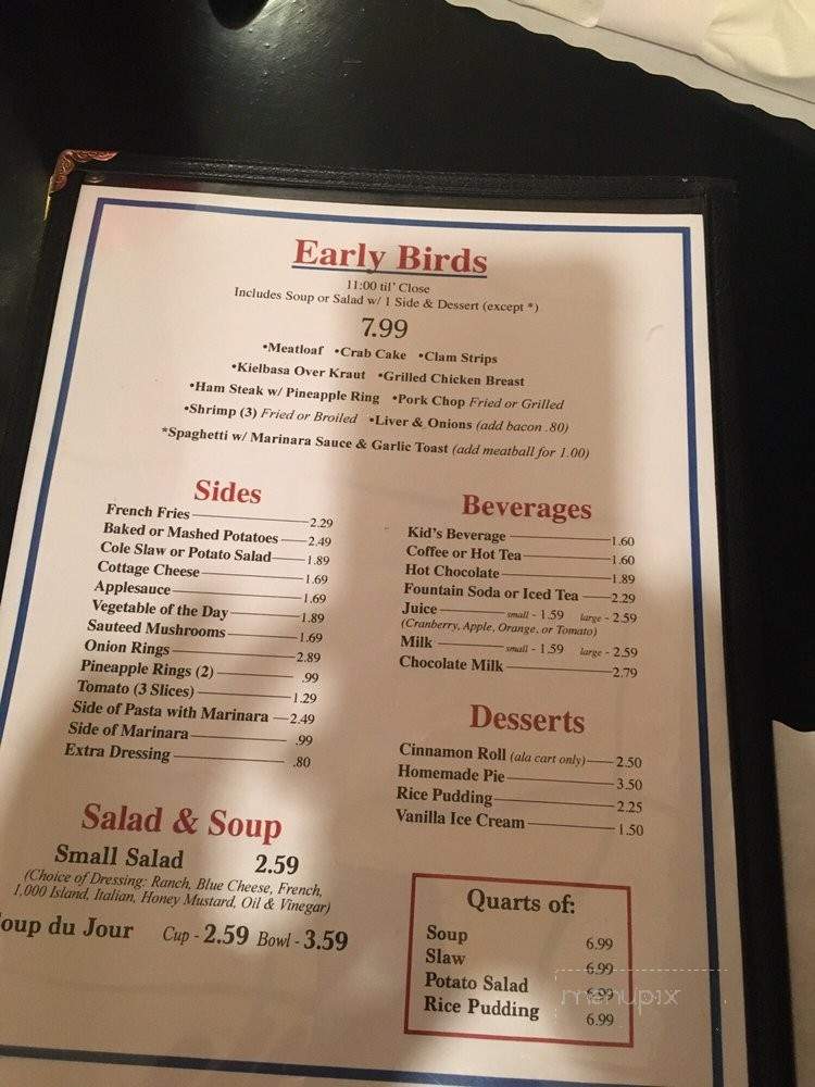 Frank's Diner - Hudson, FL menu_pic