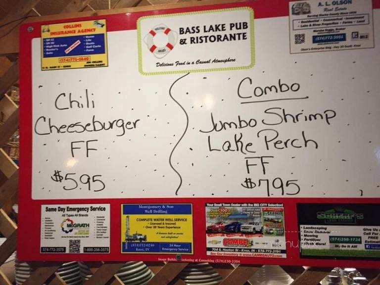 Bass Lake Pub Ristorante - Knox, IN menu_pic