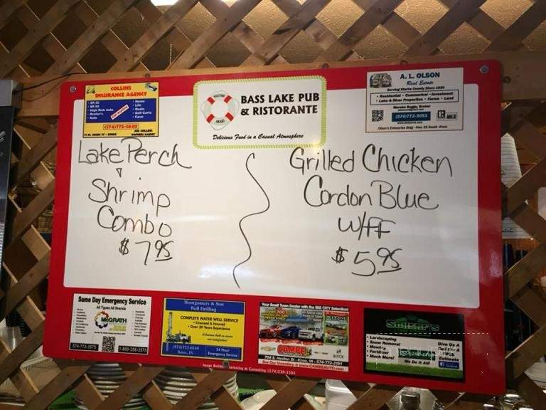 Bass Lake Pub Ristorante - Knox, IN menu_pic