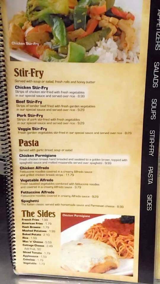 Tony's Grill - Rochester, IN menu_pic