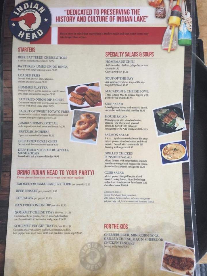 Indian Head Roadhouse - Russells Point, OH menu_pic