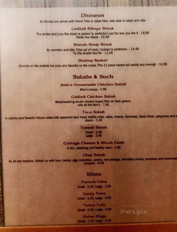 Oh Henry's - Rogersville, TN menu_pic