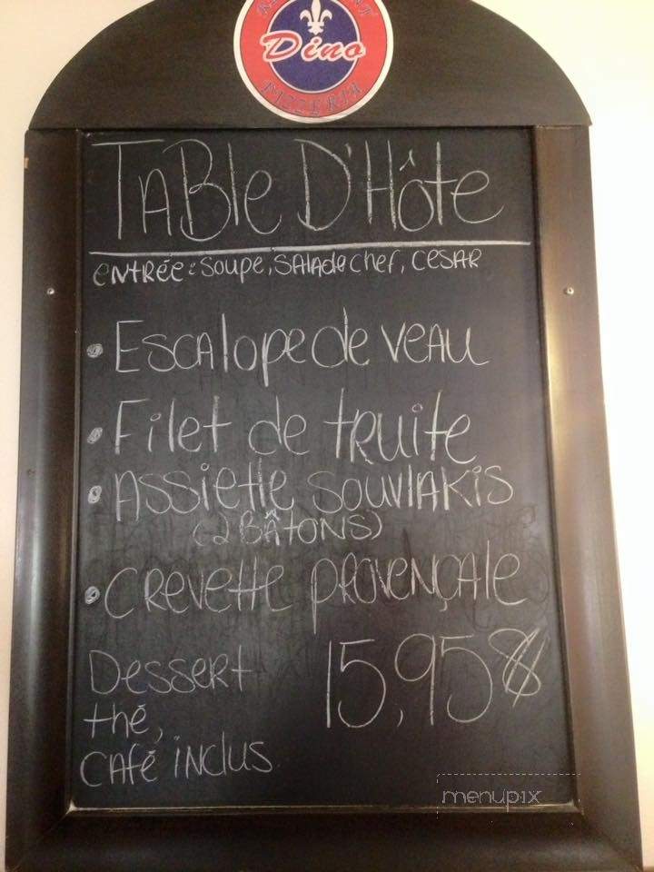Restaurant Pizzeria Dino - Rawdon, QC menu_pic