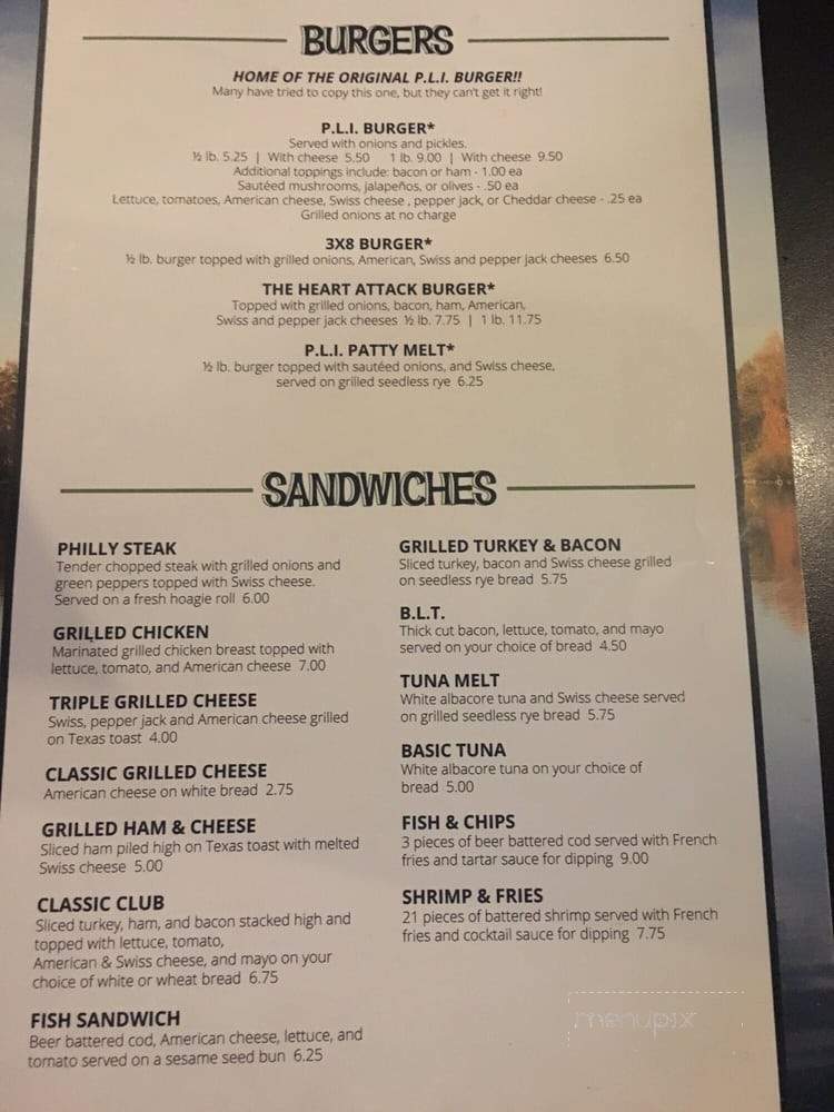 Pontiac Lake Inn - Waterford, MI menu_pic