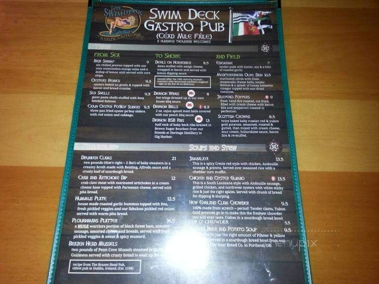Swim Deck - Port Orchard, WA menu_pic