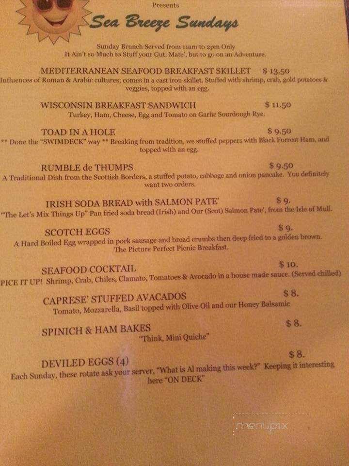 Swim Deck - Port Orchard, WA menu_pic