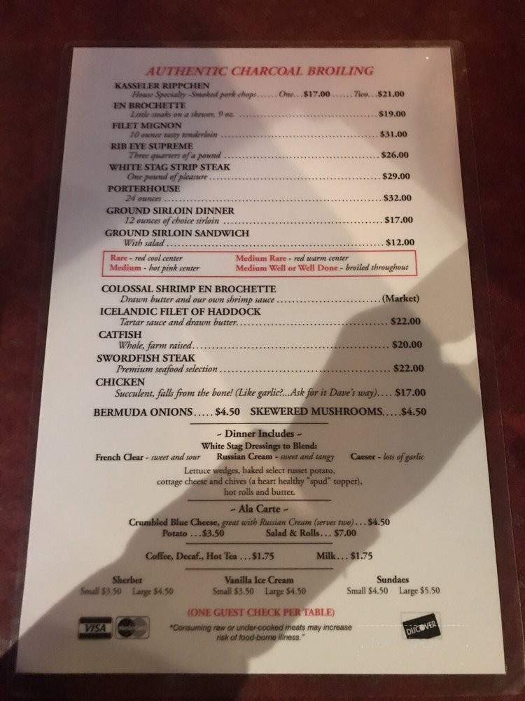 White Stag Inn - Rhinelander, WI menu_pic
