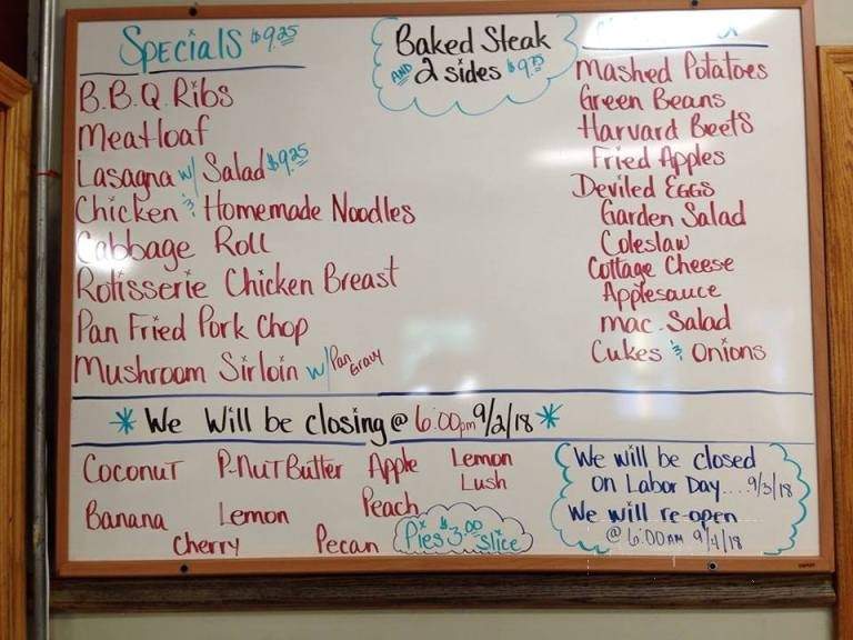 Millie's Restaurant - Middleport, OH menu_pic