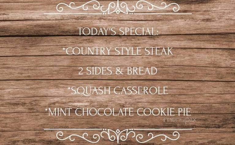 Hale's Restaurant - Shawsville, VA menu_pic