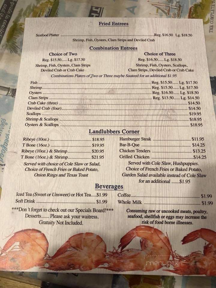 Big E's Country Buffet and Seafood - Longs, SC menu_pic