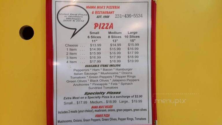 Mama Mia's Pizza - Mackinaw City, MI menu_pic
