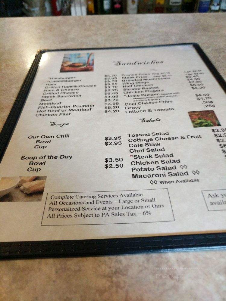 Central Hotel - Curwensville, PA menu_pic