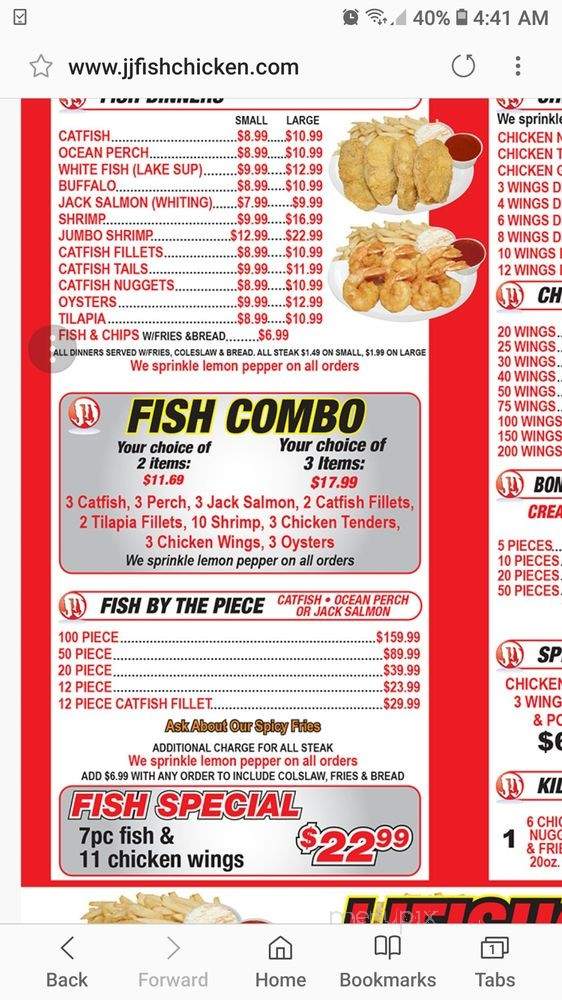 J & J Fish & Chicken - Decatur, GA menu_pic