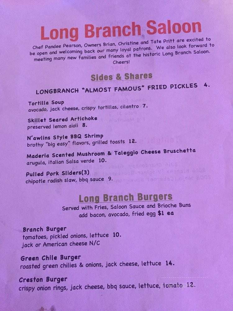 Longbranch Saloon - Creston, CA menu_pic