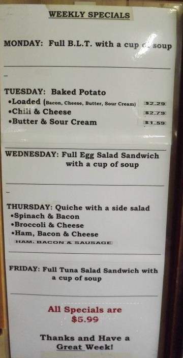 Grinds & Glazes - Blairsville, GA menu_pic