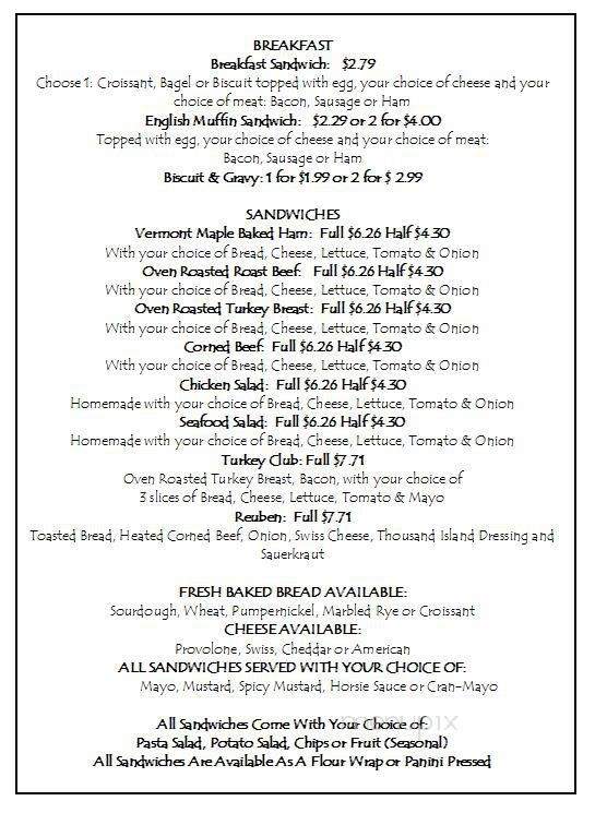 Grinds & Glazes - Blairsville, GA menu_pic