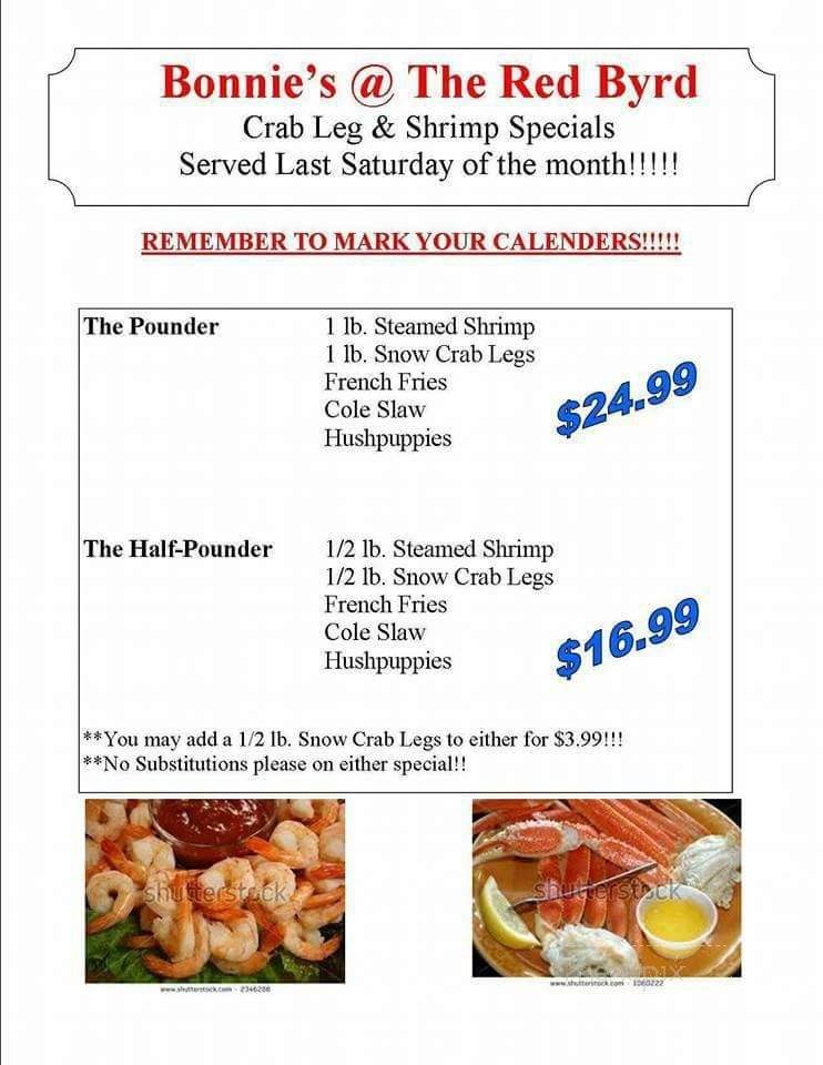 Bonnie's at the Red Byrd - Keedysville, MD menu_pic