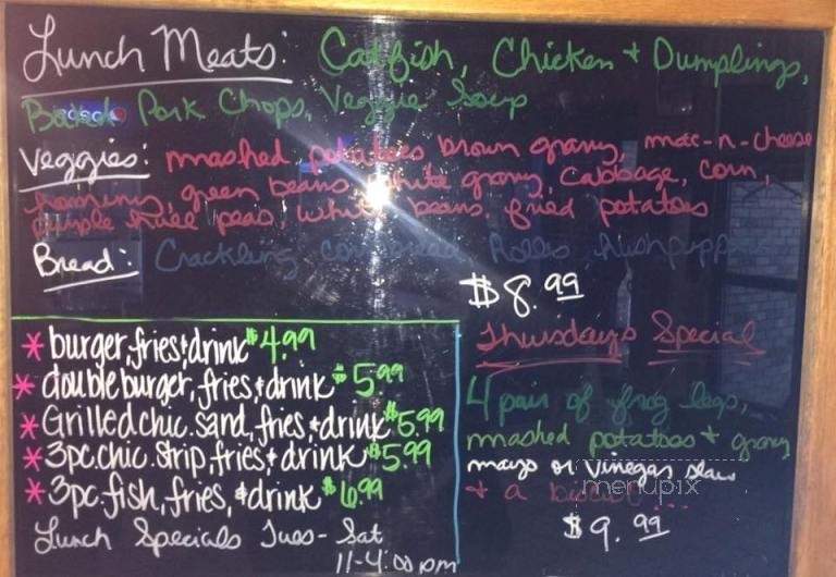 Hig's Restaurant - Milan, TN menu_pic