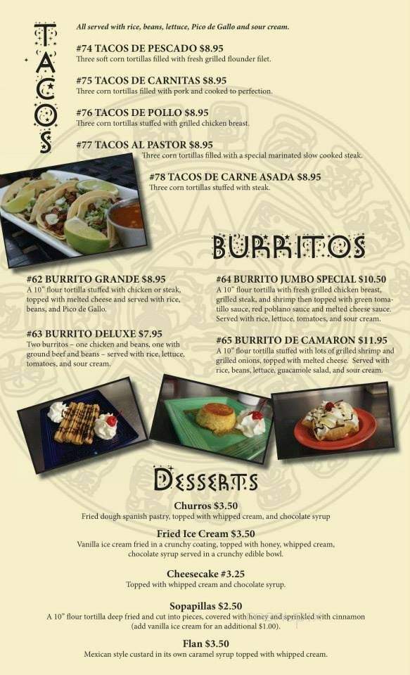 Los Patrones - Kilmarnock, VA menu_pic