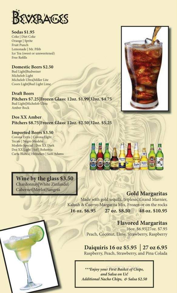 Los Patrones - Kilmarnock, VA menu_pic