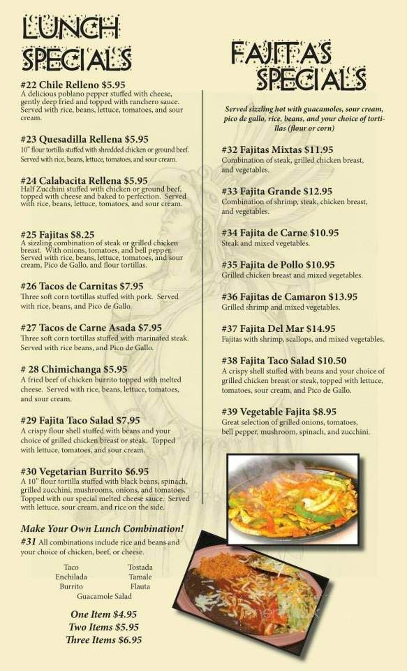 Los Patrones - Kilmarnock, VA menu_pic