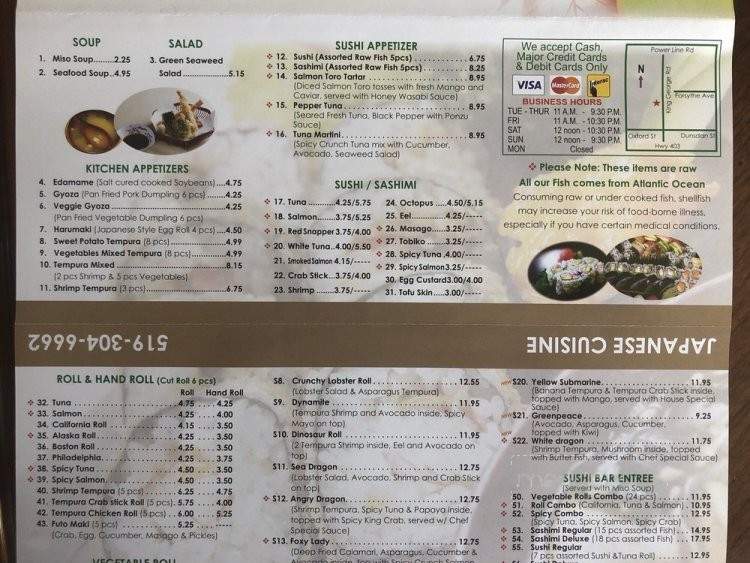 Blessing Eatery - Brantford, ON menu_pic