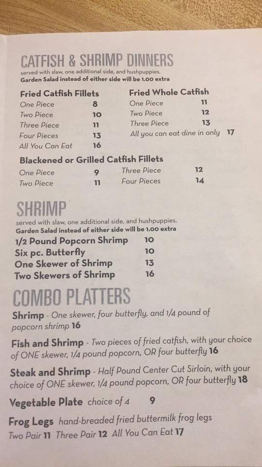 Catfish Country - Hernando, MS menu_pic