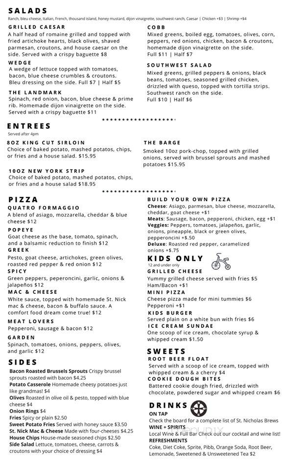 Old Landmark - Chester, IL menu_pic