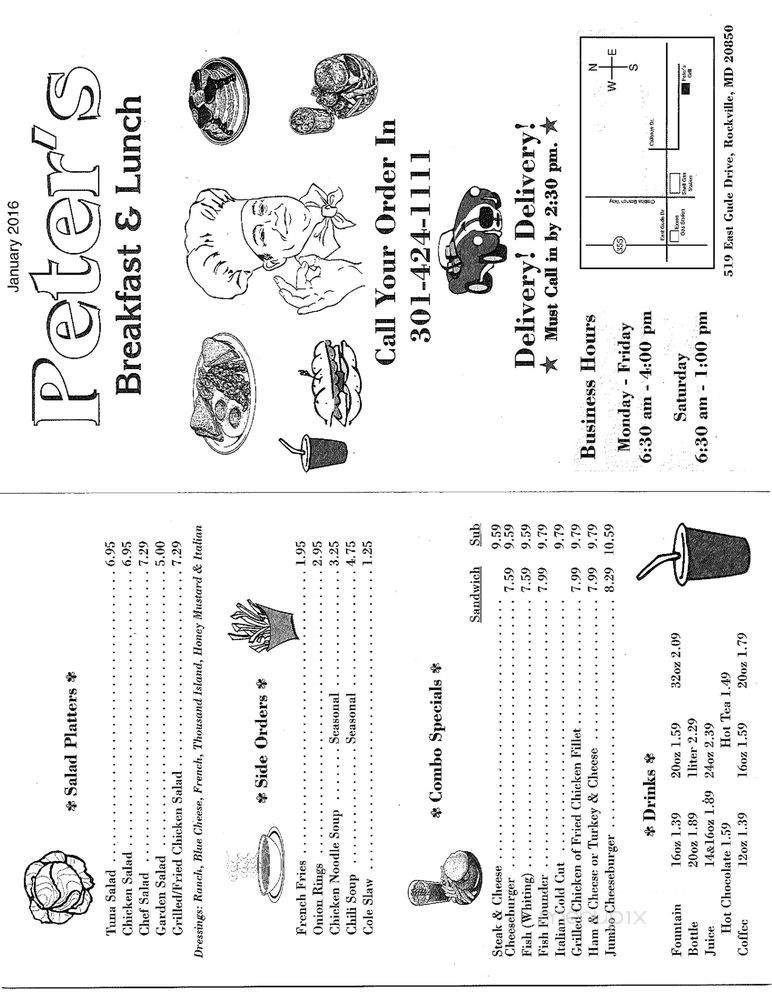 Peter's Grill - Rockville, MD menu_pic